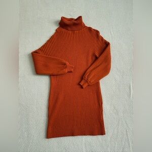 Orange Turtleneck Sweater